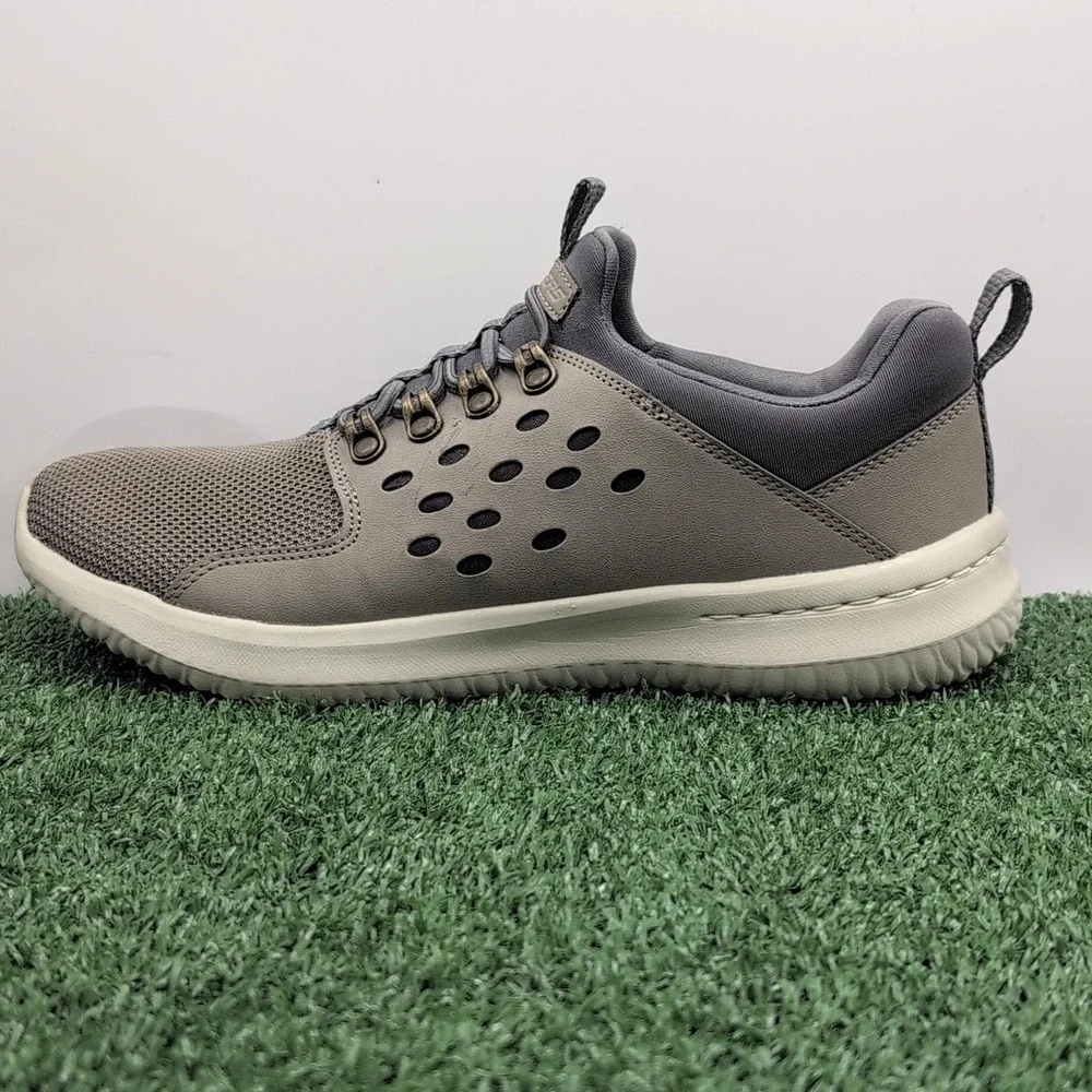 Skechers Volero ARZA Shoes Mens Size 9 Taupe Khaki Athletic Daily Sneaker 210050